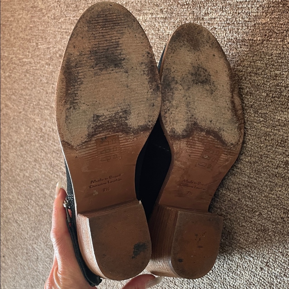 Black Suede Ankle Boots, Madewell brand. 7.5, 7 1/2 - Picture 6 of 12